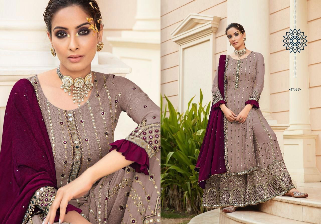 R Nazakat 9705 Heavy Festive Wear Wholesale Georgette Designer Suits